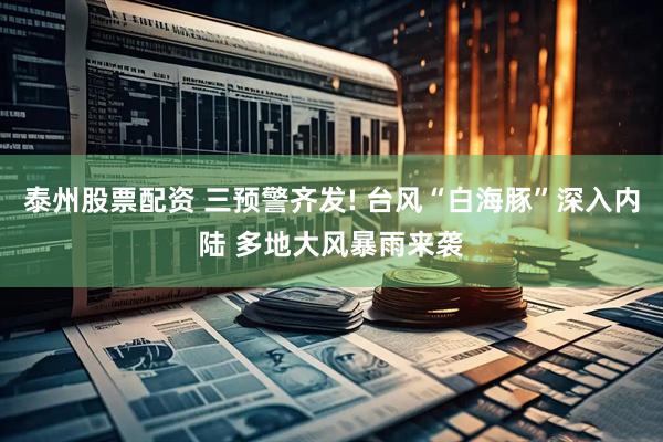 泰州股票配资 三预警齐发! 台风“白海豚”深入内陆 多地大风暴雨来袭