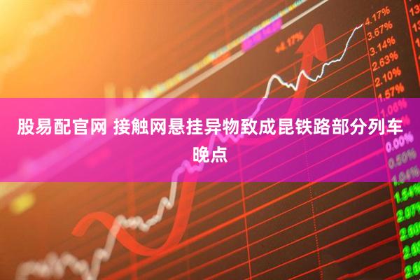 股易配官网 接触网悬挂异物致成昆铁路部分列车晚点